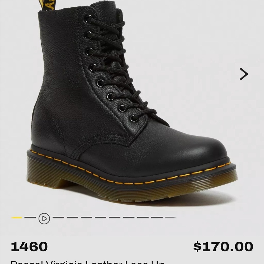 Dr. Martens Black Leather Combat Boots